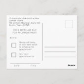 Halloween tandheelkundig briefkaart (Achterkant)