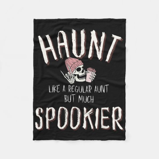 Halloween Tante Shirt Fleece Deken (Voorkant)