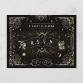 Halloween Tarot Card overeenkomend RSVP Briefkaart (Voorkant)