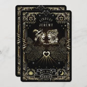 Halloween Tarot Card Wedding Uitnodiging (Voorkant / Achterkant)