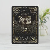 Halloween Tarot Card Wedding Uitnodiging (Staand voorkant)
