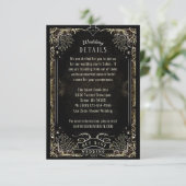 Halloween Tarot Matching Wedding Details Card Kaart (Staand voorkant)