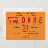 Halloween Tarot Oranje Cosplay Spooktacular Feest Kaart (Achterkant)