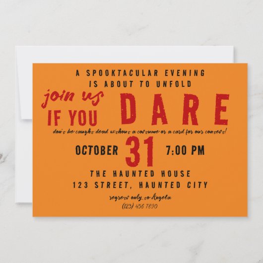 Halloween Tarot Sinaasappel Cosplay Spooktacular P Kaart (Achterkant)