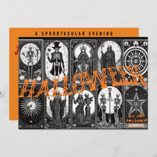 Halloween Tarot Sinaasappel Cosplay Spooktacular P Kaart (Voorkant / Achterkant)