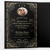Halloween Tarot Wedding - RSVP MENU Tri-Fold (Binnenzijde eerst)