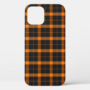 Halloween Tartan plaid. Oranje slang Case-Mate iPhone Case