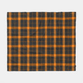 Halloween Tartan plaid. Scottish pattern in orange Fleece Deken (Voorkant (Horizontaal))