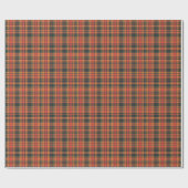 Halloween Tartan Plaid Warm Orange, Red & Brown Cadeaupapier (Vlak)