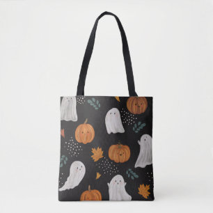 Halloween-tas – spoken, pompoenen en herfstbladere tote bag