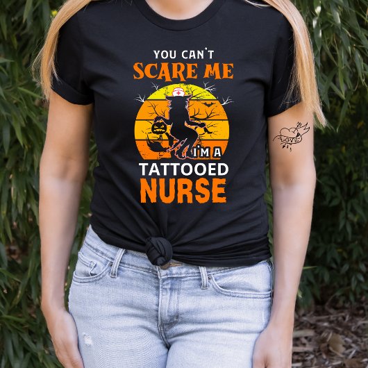 Halloween Tattooed Verpleegster T-shirt