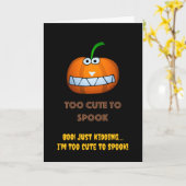 Halloween te Schattige om grappige pompoen te spoo Kaart (Gele Bloem)