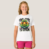 Halloween te Schattige om kokettepompoen te spook T-shirt (Voorkant volledig)