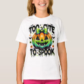 Halloween te Schattige om kokettepompoen te spook T-shirt (Voorkant)
