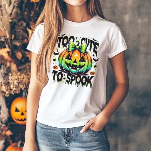 Halloween te Schattige om kokettepompoen te spook T-shirt