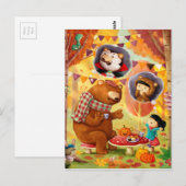 Halloween Tea Party Briefkaart (Voorkant / Achterkant)