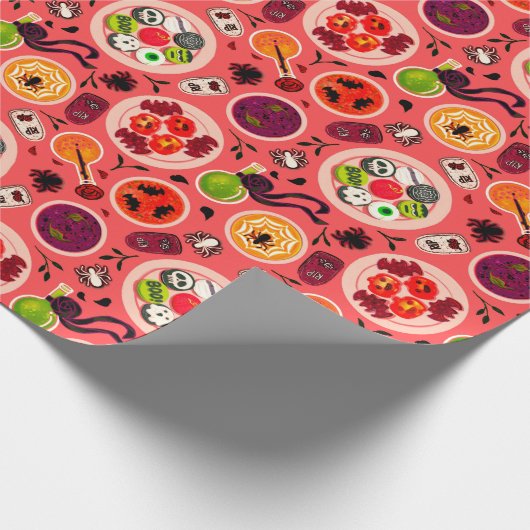 Halloween Tea Party inpakpapier (Hoek)