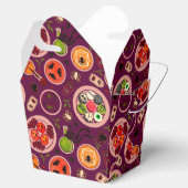 Halloween Tea Party inpakpapier Bedankdoosjes (Geopend)