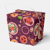 Halloween Tea Party inpakpapier Bedankdoosjes (Achterkant)