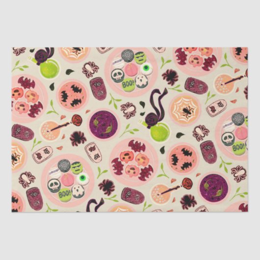 Halloween Tea Party Tissue Paper Tissuepapier (Voorkant)