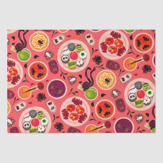 Halloween Tea Party Tissue Paper Tissuepapier (Voorkant)