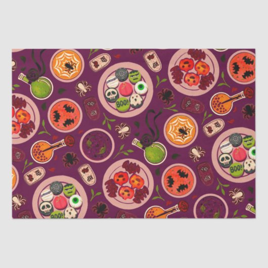 Halloween Tea Party Tissue Paper Tissuepapier (Voorkant)