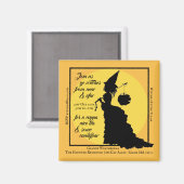 Halloween Tea Party Uitnodiging Victoriaans Heks Magneet (Voorkant / Achterkant)