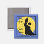 Halloween Tea Party Uitnodiging Victoriaans Heks Magneet (Voorkant / Achterkant)