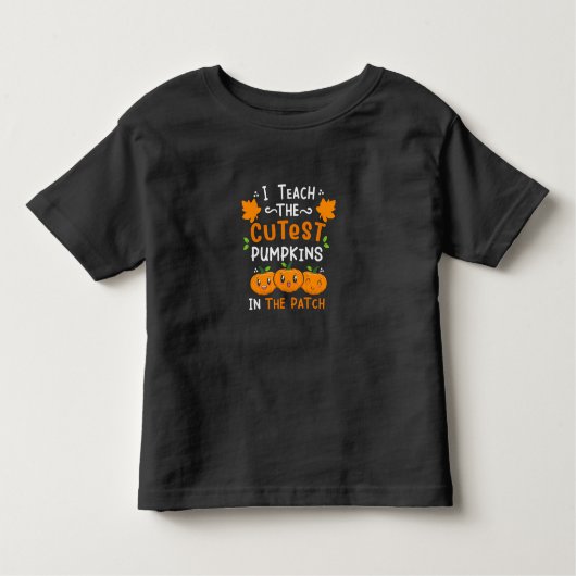 Halloween Teacher Cutest Pumpkins Birthday Kinder Shirts (Voorkant)