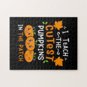 Halloween Teacher Cutest Pumpkins Birthday Legpuzzel (Horizontaal)