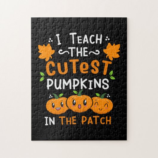 Halloween Teacher Cutest Pumpkins Birthday Legpuzzel (Verticaal)
