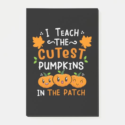 Halloween Teacher Cutest Pumpkins Birthday Post-it® Notes (Voorkant)