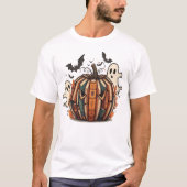 Halloween Teacher Design Pumpkin Fall Book T-shirt (Voorkant)
