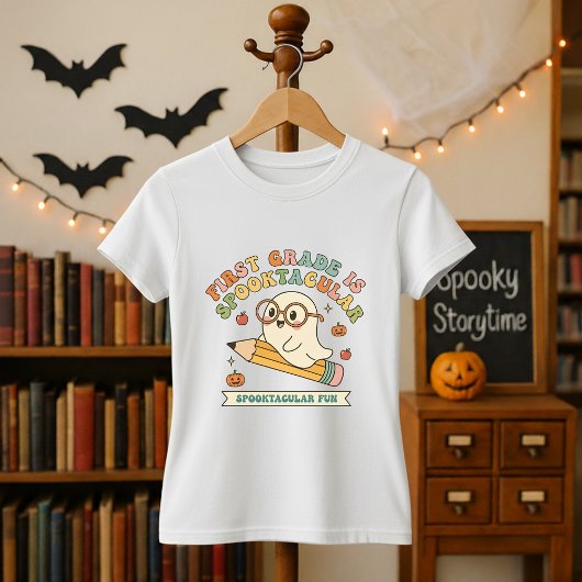 Halloween Teacher Gift Ghost & Pencil T-shirt