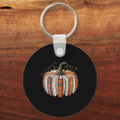 Halloween Teacher Librarians Fall Book Pumpkin Ret Sleutelhanger (Voorkant)
