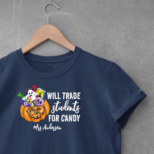 Halloween Teacher Shirt: Handel Studenten voor Sno T-shirt