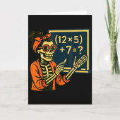 Halloween Teacher Six Seven Meme 6 7 Skeleton Soky Kaart (Voorkant)