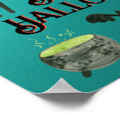 Halloween Teal en Groen Poster (Hoek)