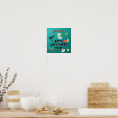 Halloween Teal en Groen Poster (Keuken)