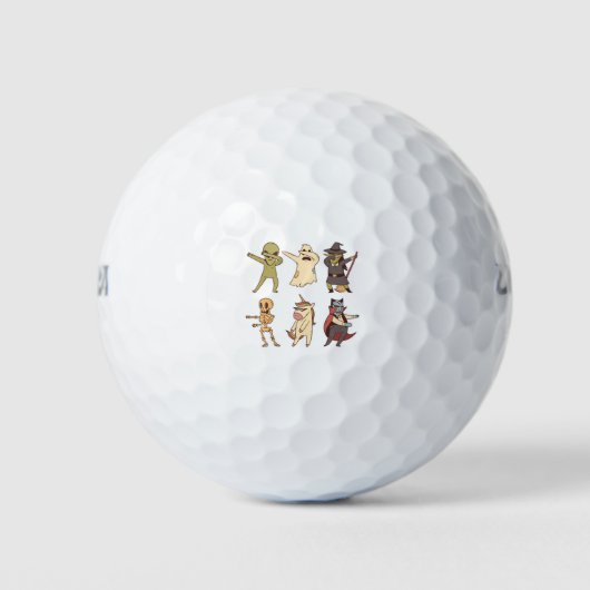 Halloween-team Dab-dansers Golfballen (Voorkant)