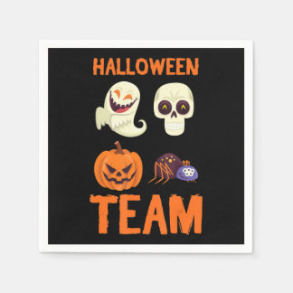 Halloween Team Skeleton Pumpkin Ghost Spider Spook Servet