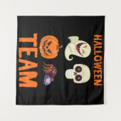 Halloween Team Skeleton Pumpkin Ghost Spider Spook Wandkleed (Voorkant (horizontaal))