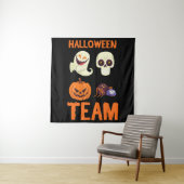 Halloween Team Skeleton Pumpkin Ghost Spider Spook Wandkleed (In situ)