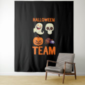 Halloween Team Skeleton Pumpkin Ghost Spider Spook Wandkleed (In situ)
