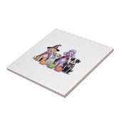 Halloween-teamhond Tegeltje (Zijkant)