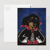 Halloween Teckel Briefkaart (Voorkant / Achterkant)