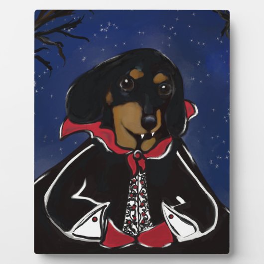 Halloween Teckel Fotoplaat (Voorkant)