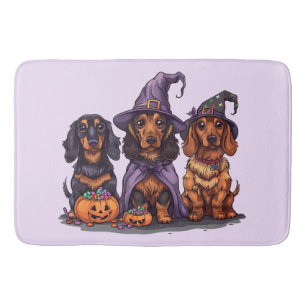 Halloween teckel heksenhonden badmat