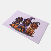 Halloween teckel heksenhonden deurmat (Schuin)