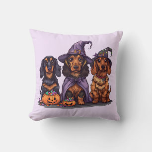 Halloween teckel heksenhonden kussen